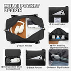 Travel Duffel Bag, Sports Tote Gym Bag, Shoulder Weekender Overnight Bag for Women