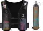 UTOBEST Running Vest for Women Men, Reflective Hydration Vest with 500ml Soft Water Bottle, 5L Phone Holder with Adjustable Belt & Ample Storage