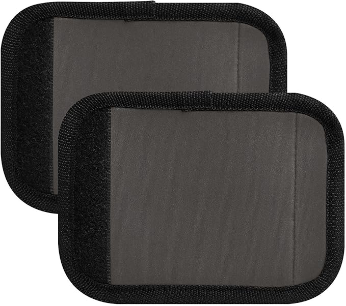 DOMIKING Black Luggage Handle Wrap Soft Luggage Identifiers for Suitcase Markers for Travel Bag Luggage Suitcase Handle Cover Travel Accessories, 2 Pack