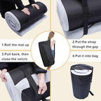 Foam Camping Mattress - Portable Roll Up Sleeping Pad for Car, Tent, Cot & Floor - Waterproof, Comfortable & Compact with Travel Bag