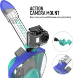 G2RISE Full Face Snorkel Mask Adults Snorkeling Set Gear for Kids with Detachable Camera Mount, Safe Breathing, Anti Fog Anti Leak