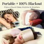 100% Mulberry Silk Sleep Mask, Complete Blackout, Adjustable Velcro Strap, Nasal Wing Design, Large Size, No Eye Cups, Perfect for Side Sleepers, Unisex (Taupe)