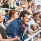 Fleece Waterproof Outdoor Blanket - Windproof Stadium Blanket for Camping, Picnics, and Sports Stay Dry and Comfortable 80"x 58"(Blue)