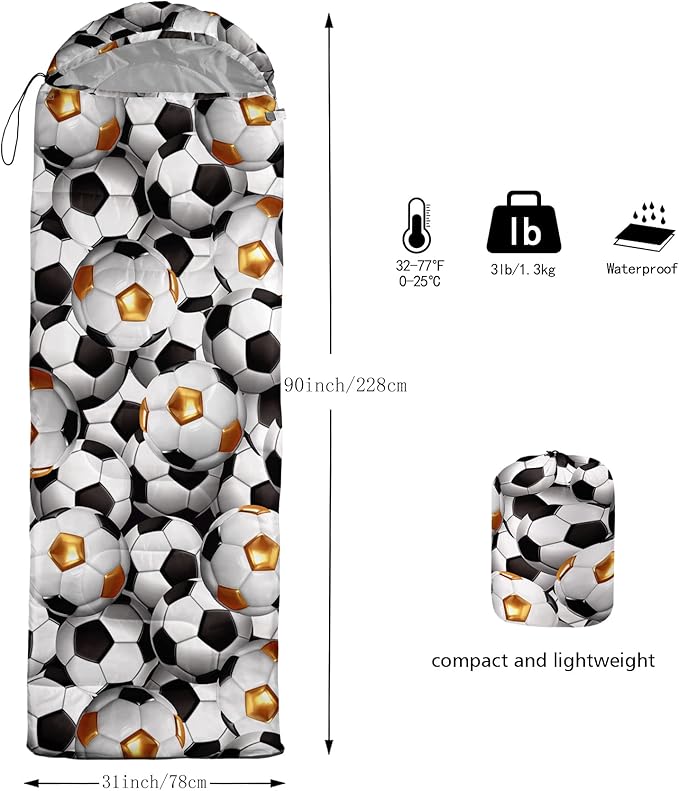 QOOMO Animals Camping Sleeping Bags,3 Season Warm & Cool Weather,Lightweight,Waterproof Sleeping Bags for Adults & Kids,Traveling,and Outdoors,Camping Gear Equipment