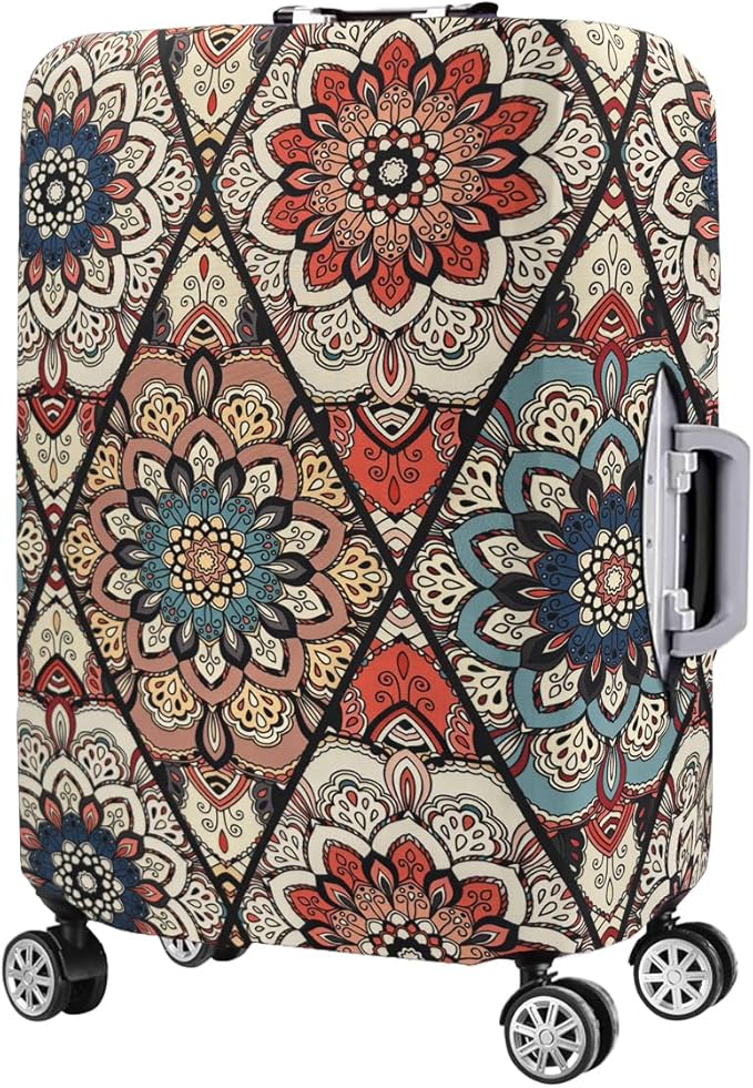 Travel Trolley Case Cover Protector Suitcase Cover 22"-24" Trolley case Luggage Storage Covers for Men Women, Retro