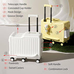 Ride on Luggage, Ride-on Suitcase for Kids & Teens with 6-Spinner Wheels, Wheels Trolley Case Toddler Suitcase Used for Storing Travel Essentials(Pink)