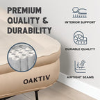 Twin Air Mattress with Frame, Self Inflating/Deflating Bed for Adults - PeakRest Blow Up Bed, Camping Cot with Mattress for Adults - Portable Twin with Travel Rolling Case on Wheels