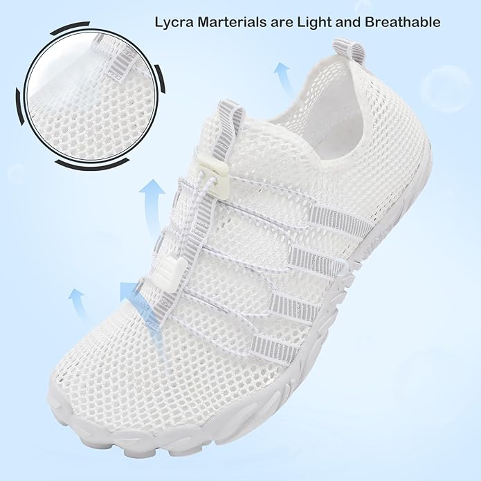 L-RUN Barefoot Water Shoes Women Mens Aqua Sock Athletic Hiking Water Sports Shoes for Swim Beach Pool Sand Diving Walking