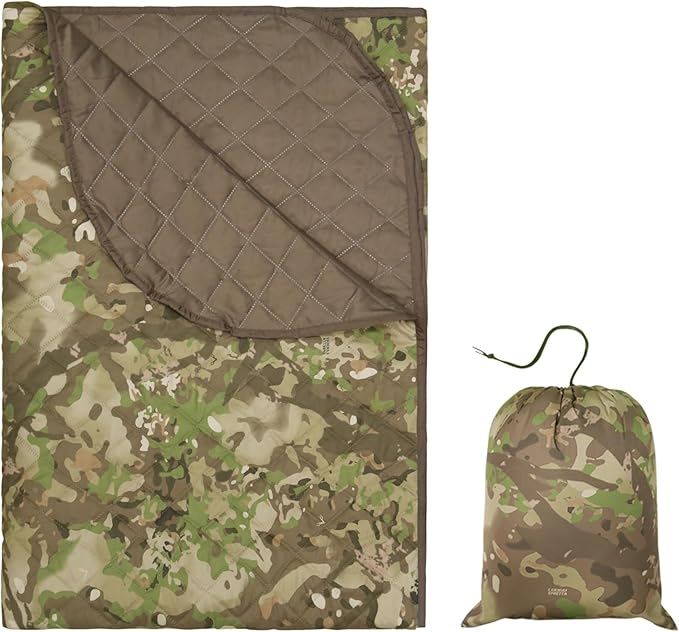 LOOGU Camo Blanket Waterproof Insulation Poncho Liner for Outdoor Camping, Hiking, Hunting, Survival, Backpacking, Picnicking
