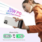 iWALK Portable Charger for iPhone 17/16/15 USB-C Small Power Bank 20W 4,500mAh Fast Charging Battery Pack Compatible with iPhone 15/16/17 Plus/17 Pro/17 Pro Max, Samsung Galaxy S25/S24/S23 Android