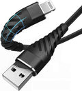 CyvenSmart (2 Pack) Long iPhone Charger 6ft for [MFi Certified], 6 Foot Lightning Cable Fast Charging Cord 6 Feet for iPhone 12/12 Pro/11/11 Pro/11 Pro Max/XS/XS Max/XR/X/8/8 Plus/7/7 Plus/6 Black