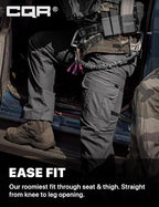 CQR Men's Tactical Pants, Water Resistant Ripstop Cargo Pants, Lightweight EDC Work Hiking Pants, Outdoor Apparel