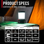 COAST EAL55R Dual Color LED Emergency Light, 3000 Lumen, 10+ Nights of Light, Variable Light Control, Durable for Outdoor & Survival, Black