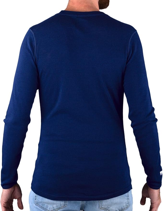 MERIWOOL Mens Base Layer - 100% Merino Wool Midweight Long Sleeve Thermal Shirt