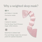 Nodpod Gentle Pressure Silk Sleep Mask | Patented Light Blocking Design for Sleeping, Travel & Relaxation | Bead Filled, Machine Washable (Petal)