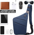 Anti Theft Travel Bag, One Shoulder Large Capacity Cross-body Bag Chest Fashion Lightweight Sling Bags for Travel Sports