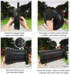 Fishboy Upgraded Collapsible Stool, 400lbs Max Weight, Lightweight But Sturdy, Portable Retractable Folding Telescoping Foldable Camping Stool for Adults Outdoor Fishing Hiking Travel BBQ