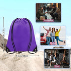 Grneric Drawstring Bags 28 PCS Drawstring Backpack Bulk String Backpack Cinch Bag Sackpack for Men Women Gym (Purple)