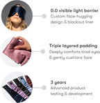 DROWSY Silk Sleep Mask. Face-Hugging, Padded Silk Cocoon for Luxury Sleep in Total Darkness. (La Vie En Rouge)