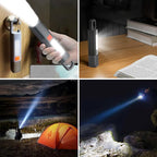 Rechargeable LED Flashlights High Lumens, 20,000 Lumens Super Bright Flashlight with USB Cable and Hook, 3 Modes, Waterproof Flash Light Handheld Powerful Flashlight for Home Camping ﻿- 4 Pack