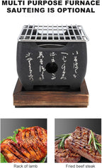 Hapivida Portable BBQ Grill, Compact Japanese Mini Barbecue Stove with Even Heat Distribution 19.5x18cm for Outdoor Cooking