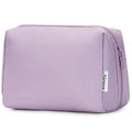Narwey Cute Makeup Bag Travel Cosmetic Bag Organizer Toiletry Bag Make Up Bags with Compartments for Women Girls (Large, Purple)
