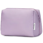 Narwey Cute Makeup Bag Travel Cosmetic Bag Organizer Toiletry Bag Make Up Bags with Compartments for Women Girls (Large, Purple)