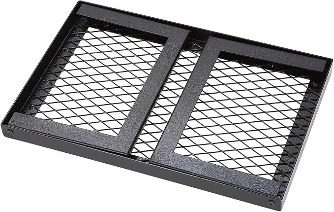 VEVOR Folding Campfire Grill, 18" Portable Camping Grates Over Fire Pit, Heavy Duty Steel Mesh Grate, Camp Fire Cooking Equipment with Legs Carrying Bag, Grilling Rack for Outdoor Open Flame Cooking