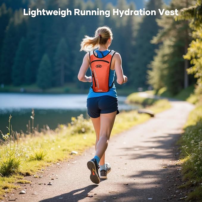 Maelstrom Running Hydration Vest, Hiking Backpack with 2L Water Bladder for Cycling Rave for Men Women