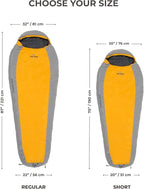 Teton 20F and 5F Degree Sleeping Bag; Lightweight, Warm Weather Mummy Sleeping Bags for Adults and Kids, Camping, Backpacking, Hiking