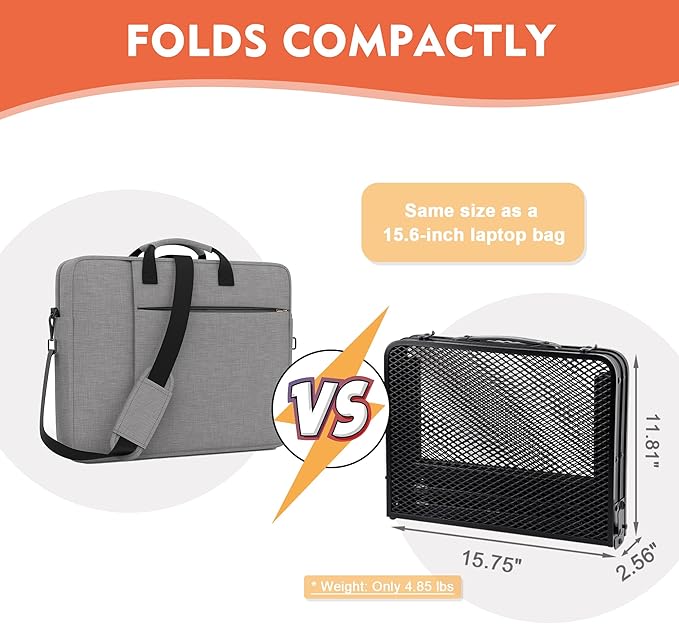 Camping Table with Mesh Desktop, Lightweight & Portable Small Folding Grill Table, Height Adjustable Metal Outdoor Table for Camp, Cooking, BBQ, RV, Picnic-2 FT Black