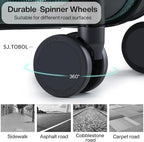 Hanke 24 Inch Luggage Suitcases With Spinner Wheels Lightweight PC Hard Shell Rolling Suitcase With Travel Lock,Checked-Medium 24-Inch(Blackish Green)