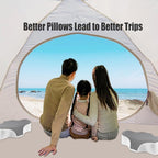 Bespilow Travel Pillow for Sleeping,Cervical Neck Support Pillow for Neck Pain Relief,Lightweight Ergonomic Memory Foam Camping Pillow,Portable Contour Pillows w/Travel Storage Bag,Cooling Cover