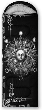 AILONEN Pink Lovely Rabbit Sleeping Bag for Girls Kids Adults,Warm and Cool Weather,Lightweight,Waterproof Backpacking,Cartoon Flowers Printed Bunny Sleeping Bag for Camping