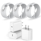 10FT for iPhone Charger Fast Charging Cord, 20W Fast USB C Charger Block with 3 Pack 10 ft Extra Long Charging Cable for iPhone 17/17 Pro/17 Pro Max/Air/16 Pro Max/16 Plus/15 Pro Max/15, iPad Pro/Mini