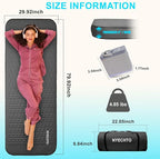 Self Inflating Sleeping Pad with Electric Pump, 4" Thick Ultralight Memory Foam Camping Mattress, Telescopic & Compact, Fast Inflate Insulated Camping Air Mats for Car Travel/Tent/Cot, Grey