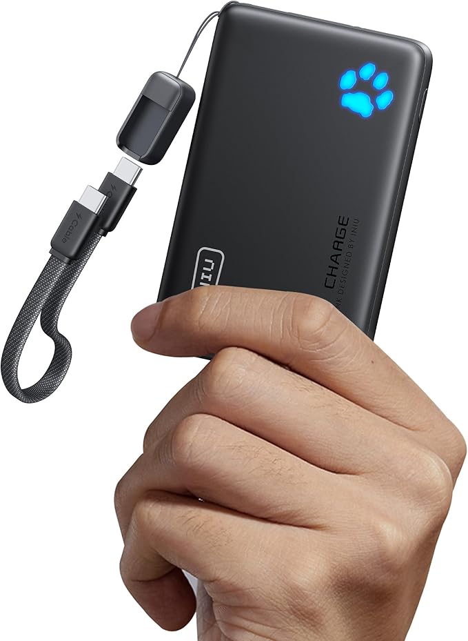 INIU Slimmest 10000mAh 45W PD Fast Charging Portable Charger & Ultra Slim 10000mAh 45W Power Bank Combo