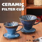 Ceramic Coffee Dripper Filter 60Angle Tapered Hand Brew Pour Over Coffee Maker Set Reusable Porcelain Portable For Home Baristas