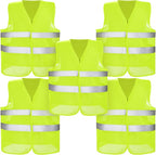JaGely High Visibility Safety Vest Bulk Reflective Mesh Security Vest for Men Women Work Cycling Runner Neon