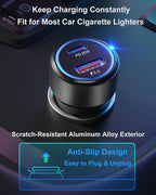 USB C Car Charger 3Pack, OKRAY 36W Fast Charging PD3.0+QC3.0 Dual Port Car Phone Charger Type C+USB A 12v Cigarette Lighter Adapter for iPhone 17 16 15 14 13 12 Pro, Samsung Galaxy S25 S24 A55 A16 A15