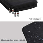 BUBM Double Layer Electronic Accessories Organizer, Travel Gadget Bag for Cables, USB Flash Drive, Plug and More, Perfect Size Fits for iPad Mini (Medium, Black)