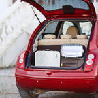 2ft Camping Table Foldable, 3 Adjustable Heights 26.3" Aluminum Small Folding Table with Storage Net, Lightweight, Portable Handle for Travel Outdoor Beach Picnic, 23.2" x 16", Silver