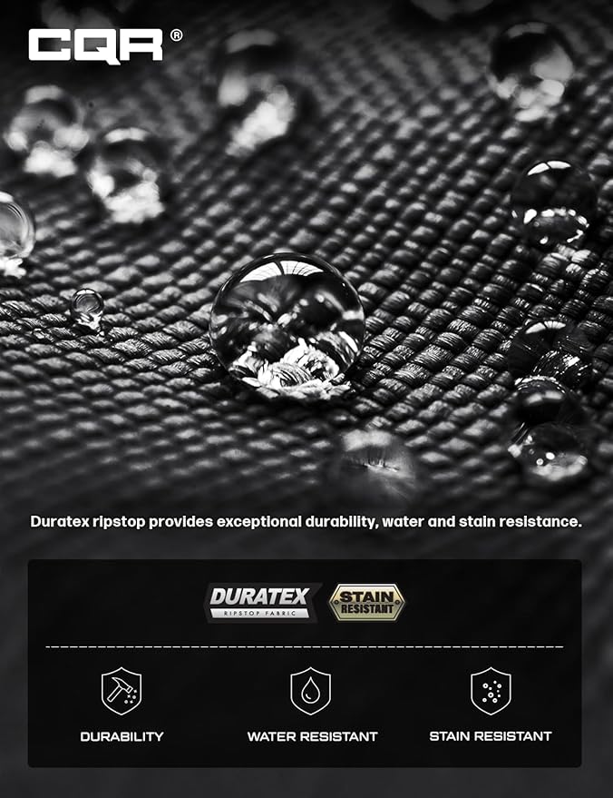 CQR Men's Tactical Pants, Water Resistant Ripstop Cargo Pants, Lightweight EDC Work Hiking Pants, Outdoor Apparel