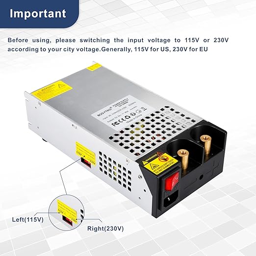 12V Switching Power Supply 1000W 83A Universal Power Supply Adapater Transformer Converter AC to DC Voltage Converter for Led Strip, Motor Pump, CCTV, Electronic Instruments, Lab Computer
