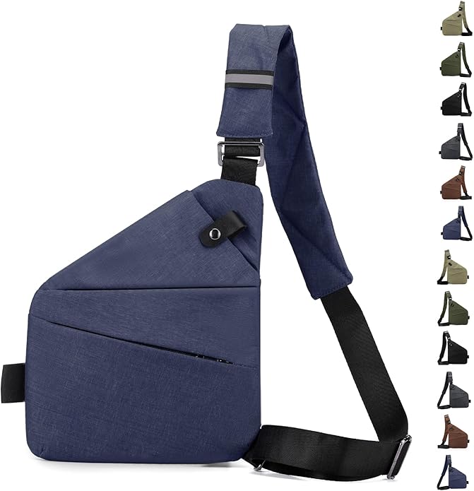 Anti Theft Crossbody Travel Bag for Women Men,Multi-pocket Crossbody Bag,Slim Sling Bag with Adjustable Strap