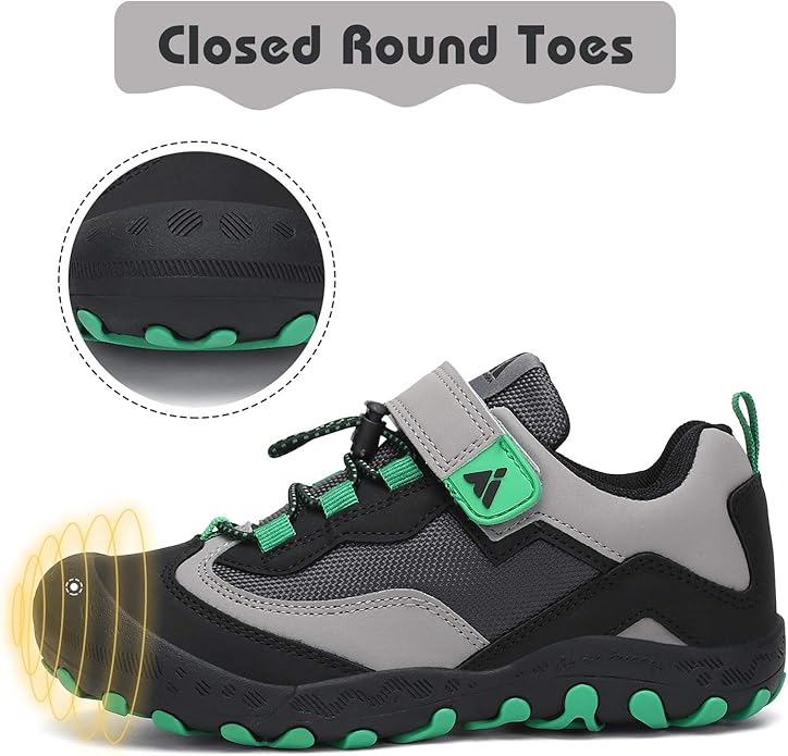 Mishansha Boy's Girl's Hiking Shoes Low Top Sneakers Outdoor Trekking Walking Climbing Running Shoes
