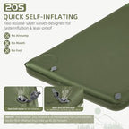 Memory Sleeping Pad, 3.1" Ultra-Thick Foam Sleeping Mats for Camping, Easy Inflate&Deflate,9.5 R-Value Insulated Camping Mattress Pad with Pillow, for Car Travel Tent