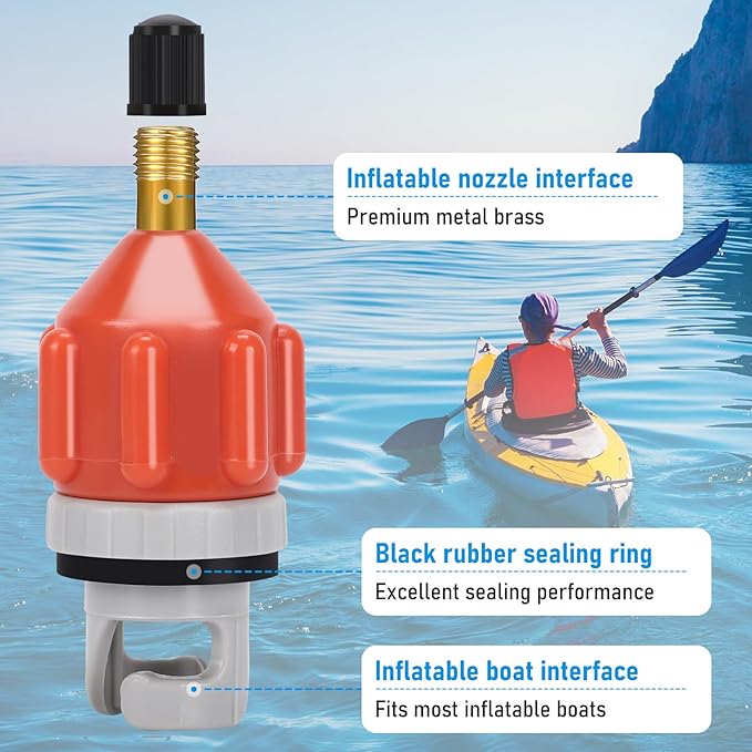 2pcs Stand Up Paddle Board Pump Adapter,Sturdy SUP Air Adapter,Strong Sealing Air Valve for Inflatable Kayak Stand Up Paddle Board