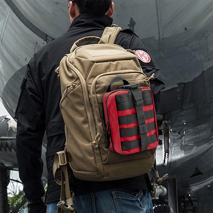 Gogoku First Aid Pouch 1000D Nylon Tactical Molle Tear Away Medical Pouch Empty Utility Pouch for Outdoor Activities Medical Supplies Camping Hiking Travel,Bag Only