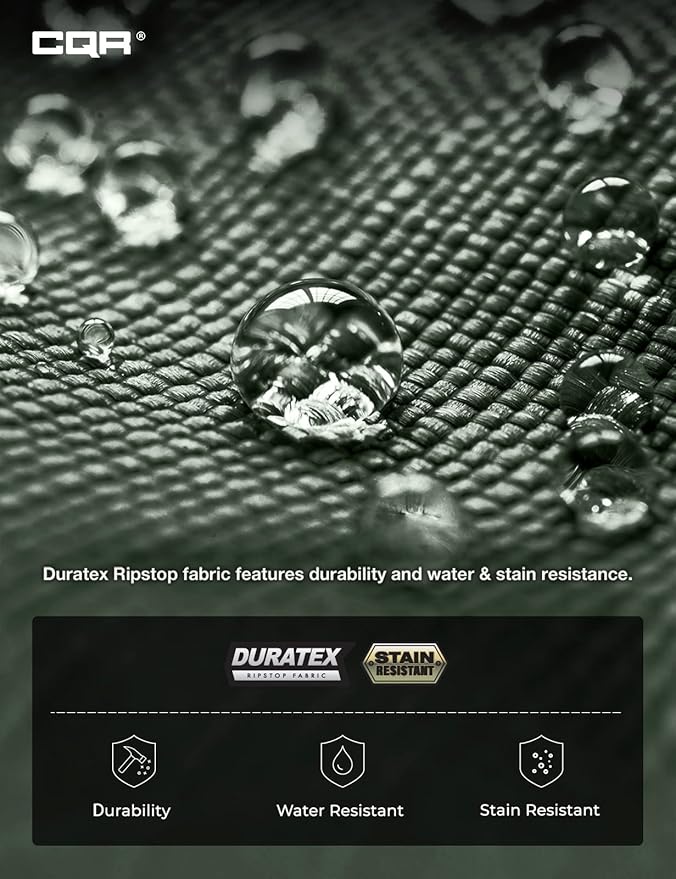 CQR Men's Tactical Pants, Water Resistant Ripstop Cargo Pants, Lightweight EDC Work Hiking Pants, Outdoor Apparel